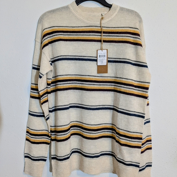Stick Note Sweater MohairWool Natural Fiber Size S For Men (275) Retail Price